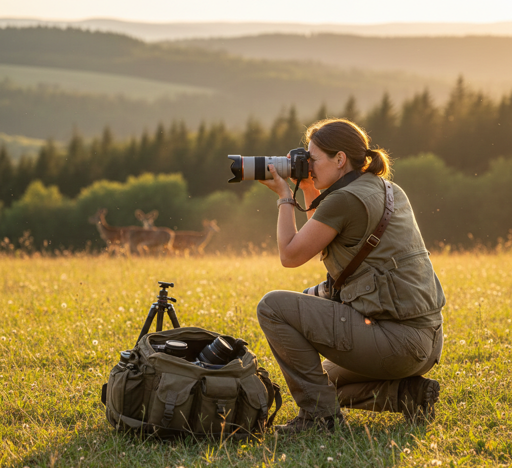 Professionele fotograaf aan het werk
